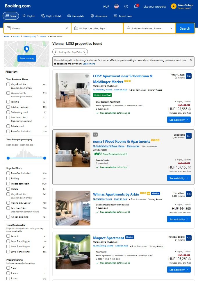 Best deals on Booking step 2