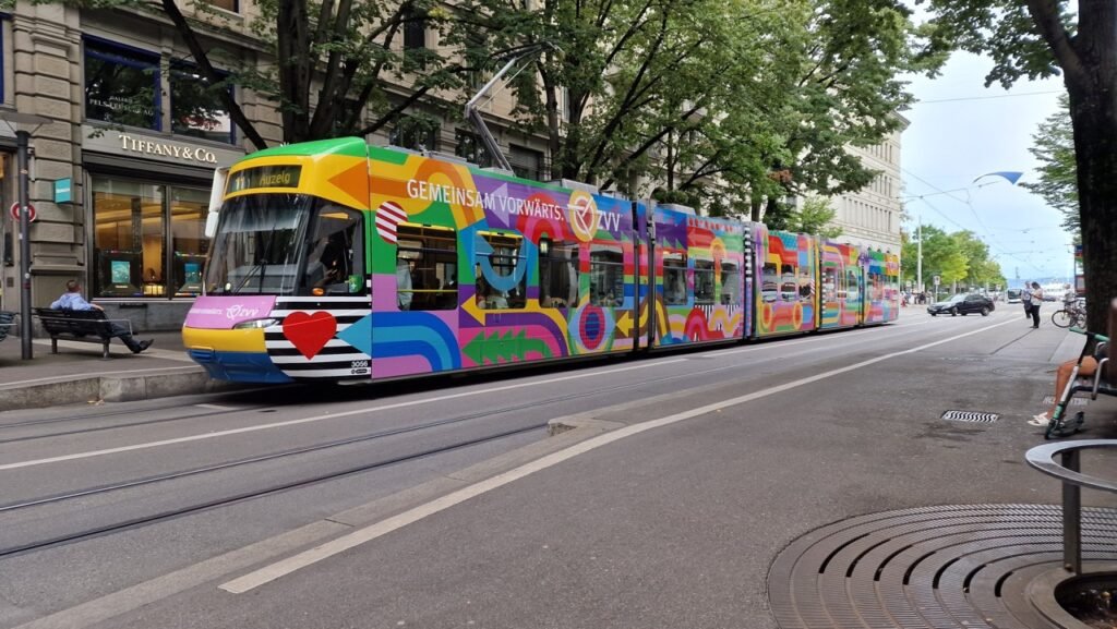Colorful Zürich tram