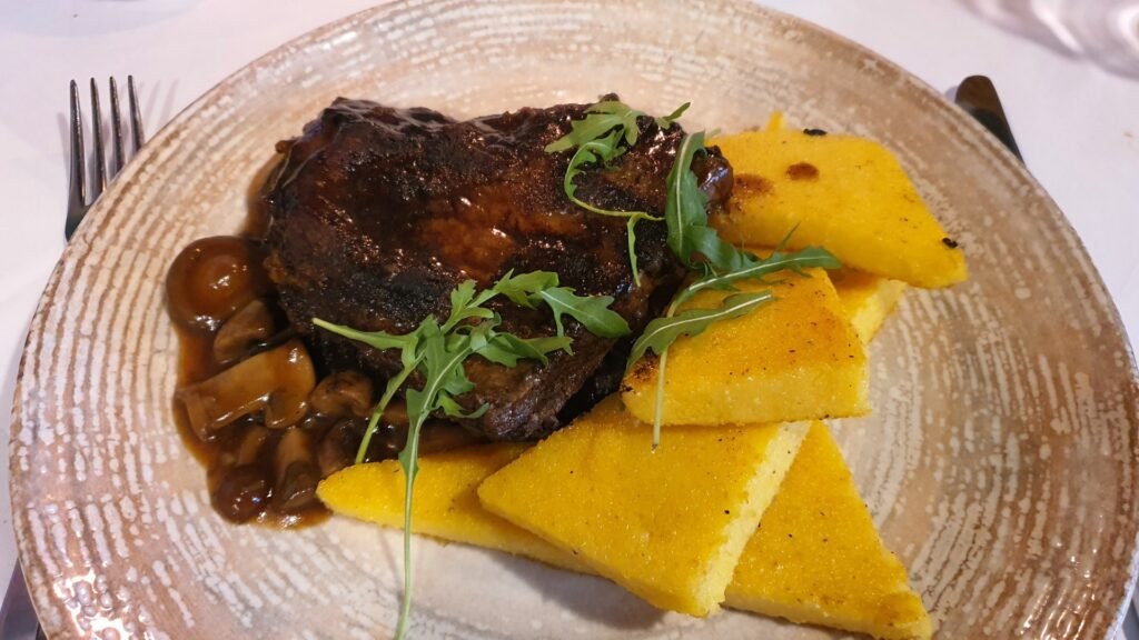 Wild boar spare ribs confit Hargita restaurant