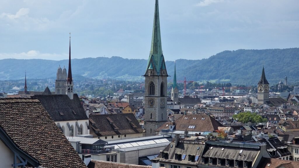 Zurich skyline view from the university